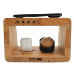 Lamp with Wireless Charger, Bamboo 5 in 1 - iServices