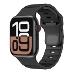 Zwarte rubberen FKM-band voor Apple Watch