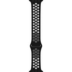 Bracelete Desportiva para Apple Watch Preta e Branca Aberta